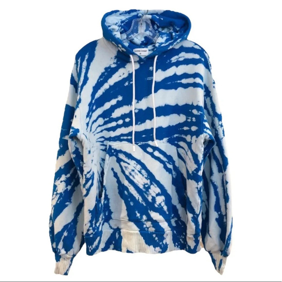 Cotton Citizen Brooklyn 100% Cotton Blue Tie Dye Oversized Hooded Sweatshirt XS - Picture 2 of 14